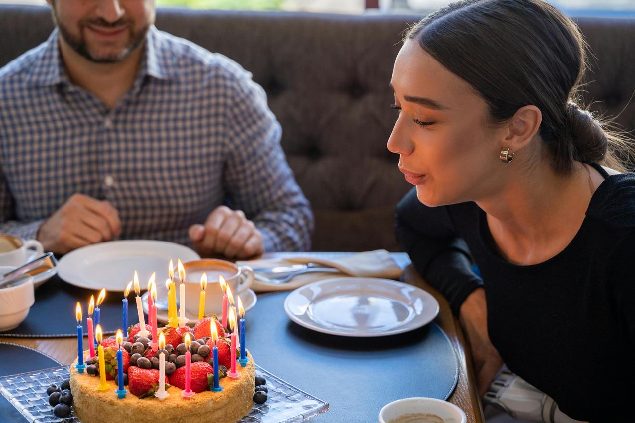 誕生日ケーキの2人用のブログ画像